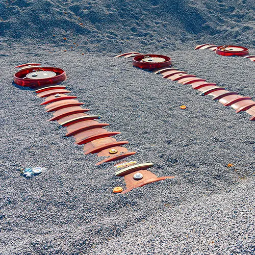 tops of underground storage tanks