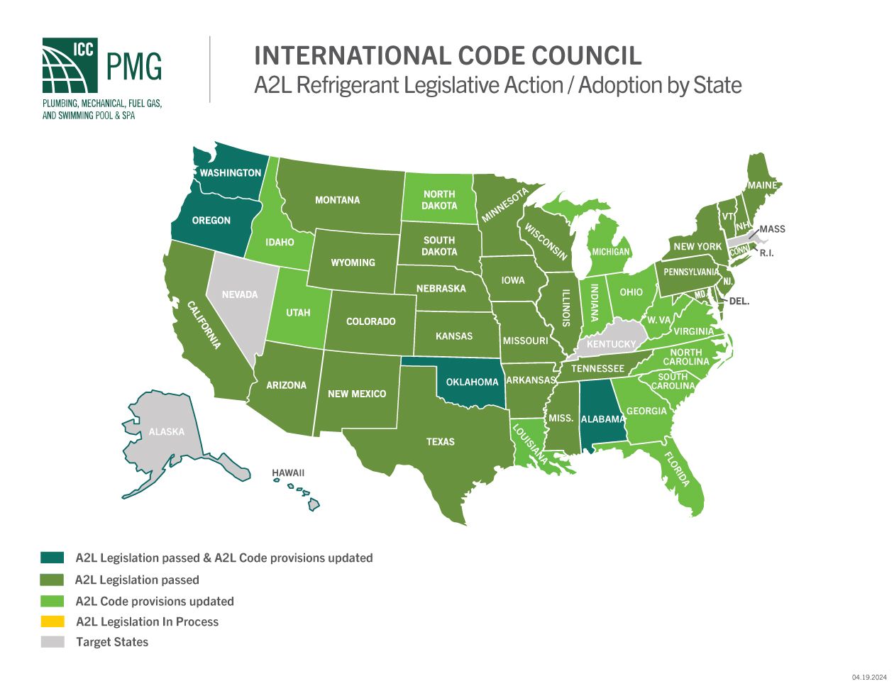 A2L Refrigerant map 