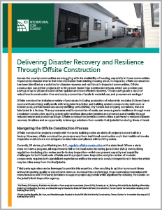 Delivering Disaster Recovery and Resilience Through Offsite Construction