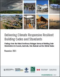 Delivering Climate Responsive Resilient Building Codes and Standards