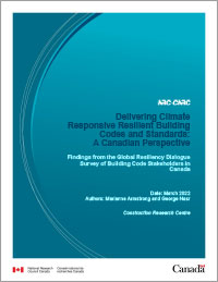 Global Resiliency Dialogue Second Survey of Building Code Stakeholders – Canada