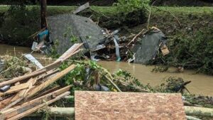 Flooding damage in Breathitt County, Kentucky. Photo: Jamie Potter