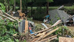 Flooding damage in Breathitt County, Kentucky. Photo: Jamie Potter