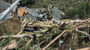 Flooding damage in Breathitt County, Kentucky. Photo: Jamie Potter
