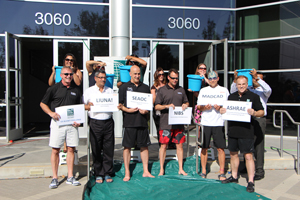 Six of ICC’s executive staff members preparing to take the challenge, including ICC CEO Dominic Sims, IAS President Chuck Ramani, ICC-ES President Shahin Moinian, ICC Executive Vice President of Compliance Programs Michael Gardner, ICC Chief Financial Officer/Chief Operations Officer John Belcik and ICC Executive Vice President and Director of Business Development Mark Johnson.