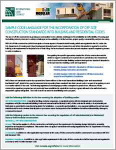 Off-site Model Legislation