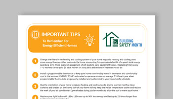 10 Tips for Energy Efficient Homes