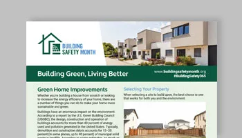 Building Green, Living Better