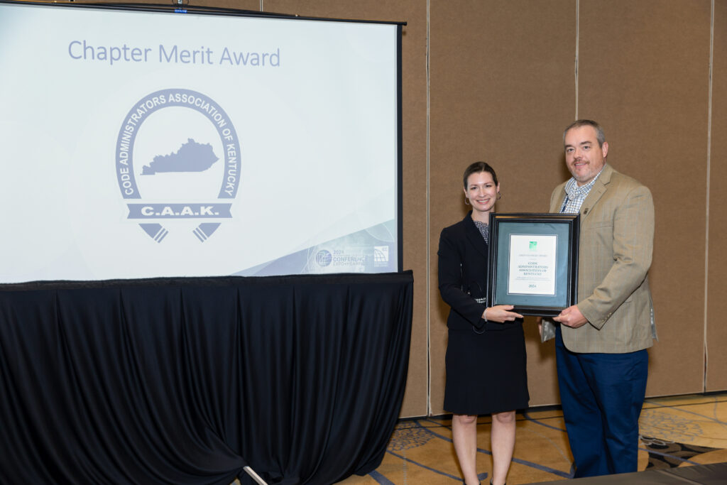 Code Administrators Association of Kentucky receiving the Chapter Merit Award