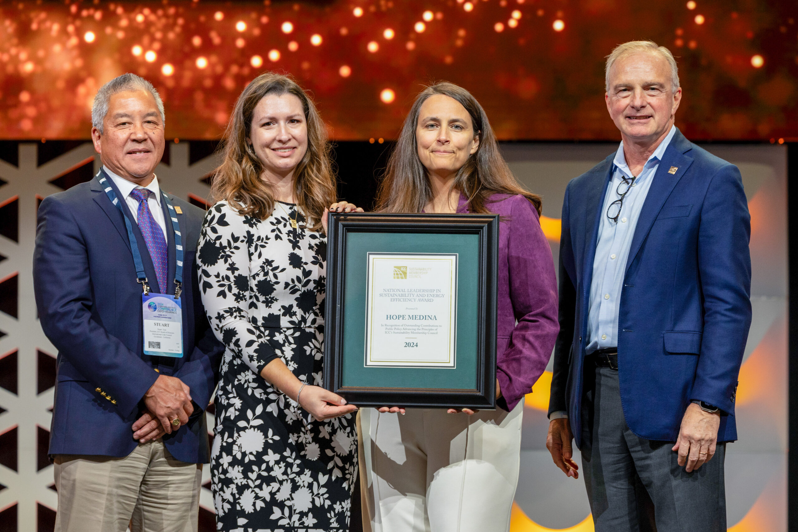 Hope Medina receiving award at annual conference