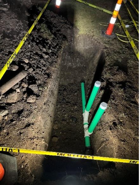 First stage of plumbing repairs 