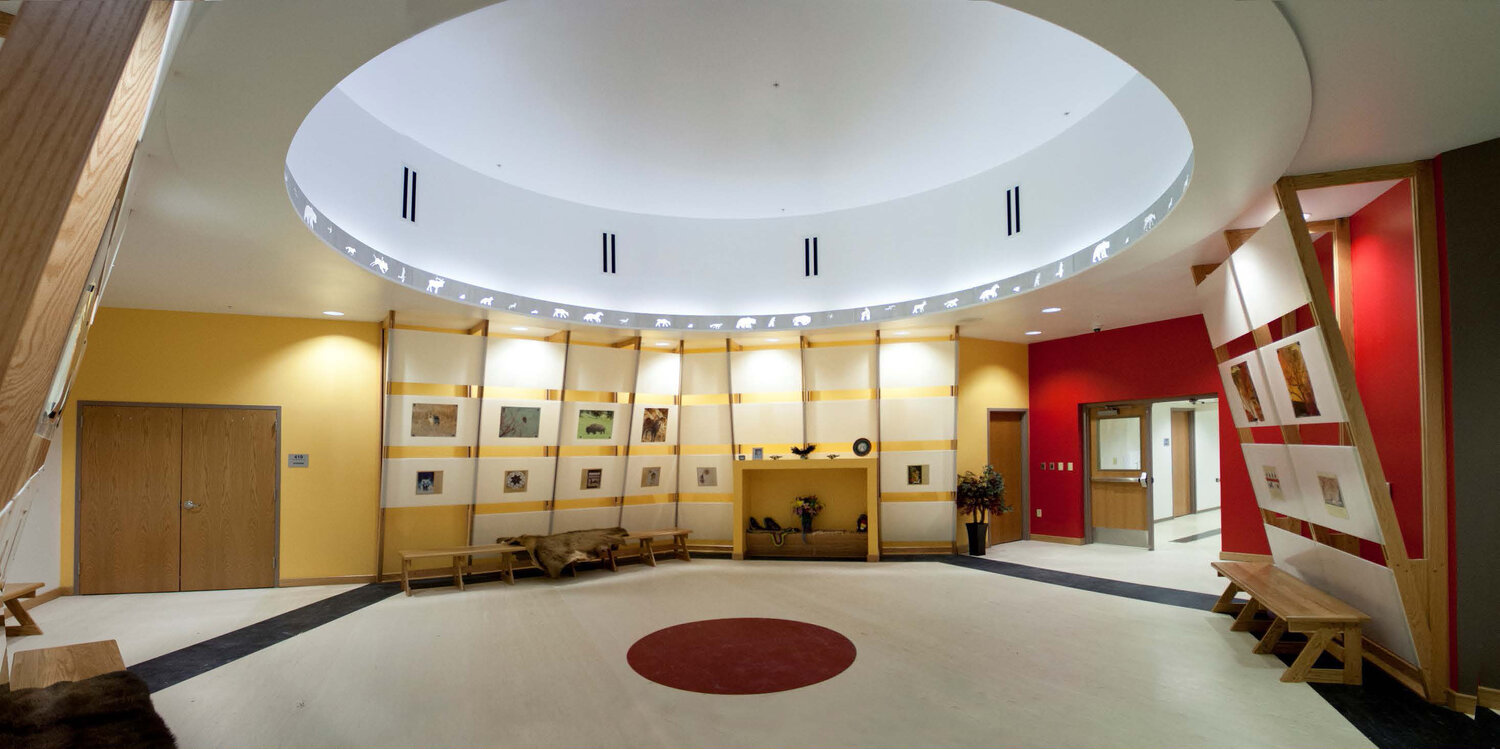 Cultural Studies Room of the Batesland School, Oglala Lakota County School District, in Batesland, South Dakota.