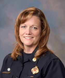 Christine Reed speaks on fire safety