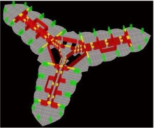 Figure 4 - Three-Dimensional Analysis Model (3D View of a Single Story)