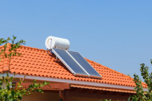 Figure 4. Roof-mounted thermosiphon solar water heating system