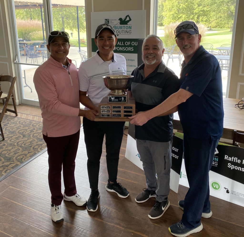 Pictured are the winners from the foursome (from left to right): Ravi Shah, Van Tran, Michael Arellano and Dave Pendley.