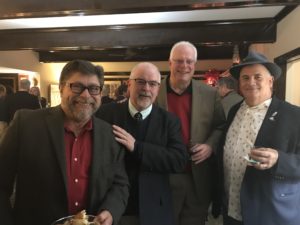 Herb Yingling (left) joins ICC Regional Manager Stephen Jones, former ICC Government Relations Vice President Vaughn Wicker and code consultant Bob Davidson at a recent social event.