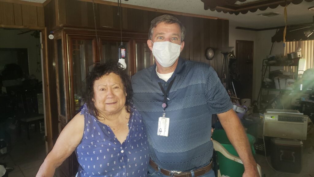 Mary Chavez and Planning & Development Department Field Inspections Supervisor Don Councilor.