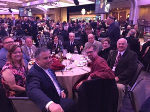 International Code Council Board of Directors President William Bryant, Senior Vice President of Government Relations Sara Yerkes, Vice President of Fire and Disaster Mitigation Karl Fippinger, and Senior Regional Manager of Government Relations Dave Nichols host members of the ICC Fire Service Membership Council at the CFSI 31st Annual National Fire Services Symposium and Dinner on April 25, 2019, in Washington, D.C.