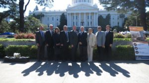 Pictured (left-right): Chris Ochoa (ICC), Todd Talbot (Fluidmaster, Inc.), PMI Association Manager Jodi Stuhrberg, Lee Clifton (ICC), PMI Chief Executive Officer/Executive Director Kerry Stackpole, PMI Board of Directors President Pete Jahrling (Sloan Valve Co.), PMI Water Efficiency and Sustainability Committee Co-Chair Cambria McLeod (Kohler Co.), Dwight Perkins (IAPMO)and PMI California Advocate Jerry Desmond.