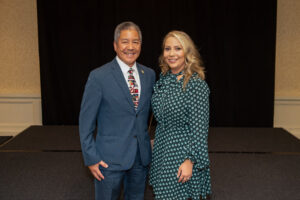International Code Council Board Shadow Program participant Celine Sarkisloo (right) with Code Council Board Secretary/Treasurer Stuart Tom (left).