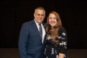 International Code Council Board Shadow Program participant Jacinda Cheatham (right) with Code Council Board Director Mike Boso (left).