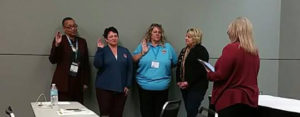 During the Code Council’s annual conference, WICED held its annual meeting where new officers were installed: Lorraine Ross as president, Paula Johnson as vice president, Kecia Lara as treasurer, Sandy Morris as secretary, and Amber Armstrong as immediate past president.