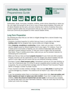 Natural Disaster Preparedness Guide
