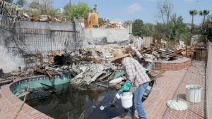 Pool after wildfire
