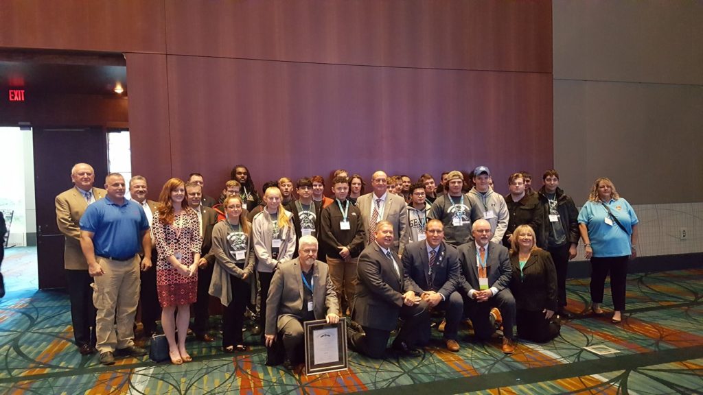 Students and teachers of Colgan High School attended the Code Council’s Annual Business Meeting in Richmond, Va., and were recognized for their participation in the Code Council’s HSTTP and for instructor’s encouragement of students in the technical schools to learn the codes associated with their trade and view building safety as a viable career.