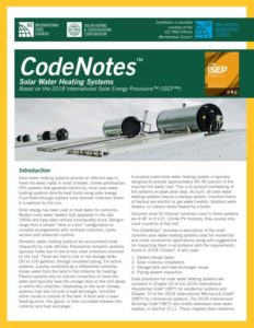 CodeNotes — Solar Water Heating Systems (based on the 2018 ISEP)