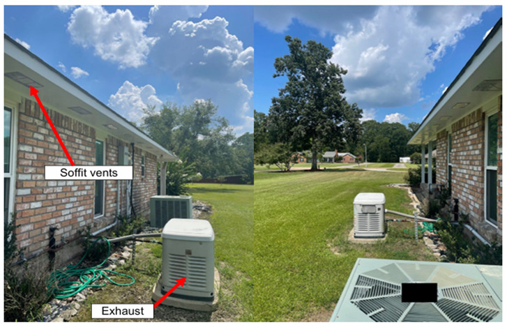 stationary generator exhaust