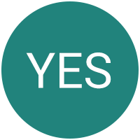 green circle with yes text in the middle