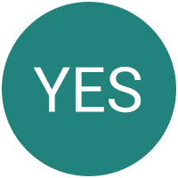 green circle with yes text in the middle