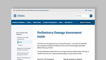 FEMA Preliminary Damage Assessment Guide