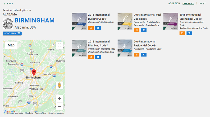 Local code adoption map