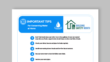 10 Tips for Conserving Water at Home