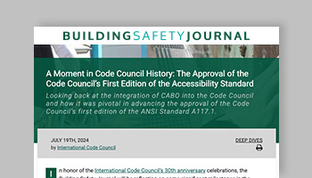 BSJ Approval of the Code Council’s First Edition of the Accessibility Standard article