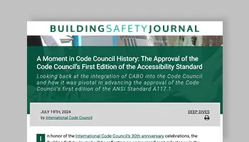 BSJ Approval of the Code Council’s First Edition of the Accessibility Standard article