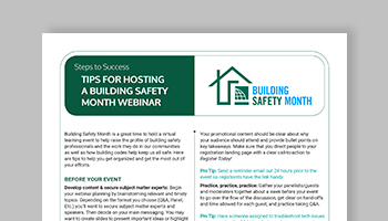 Tips for Hosting a Building Safety Month Webinar