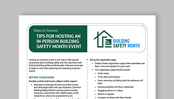 Tips for Hosting an In-Person Building Safety Month Event