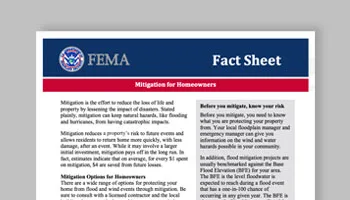 Mitigation for Homeowners